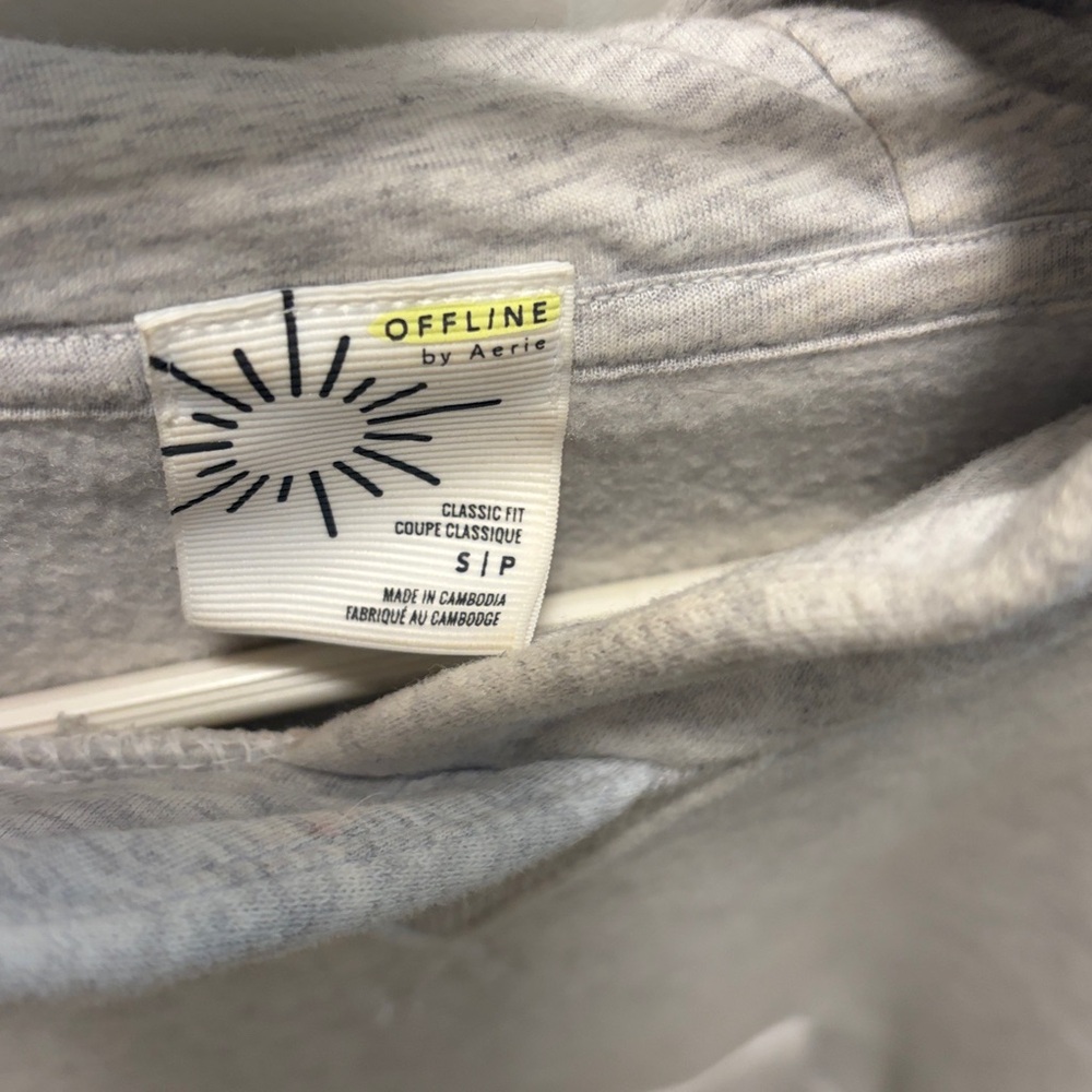 NWOT Offline by Aerie Cloud Fleece Classic Hoodie - gray - S - Picture 5 of 6